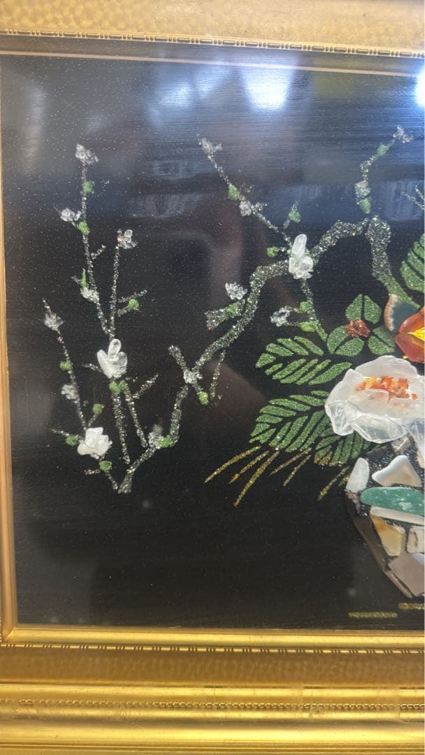 ⚫️ 天然石 貴石 原石 宝石画 貴石画 アート作品 工芸品