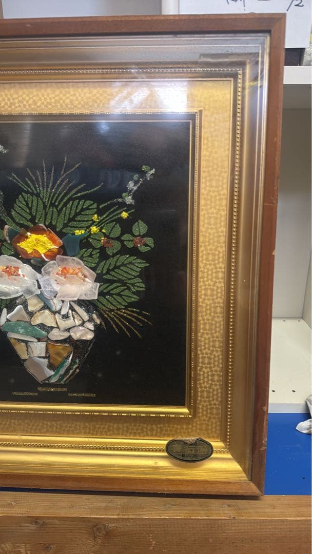 ⚫️ 天然石 貴石 原石 宝石画 貴石画 アート作品 工芸品