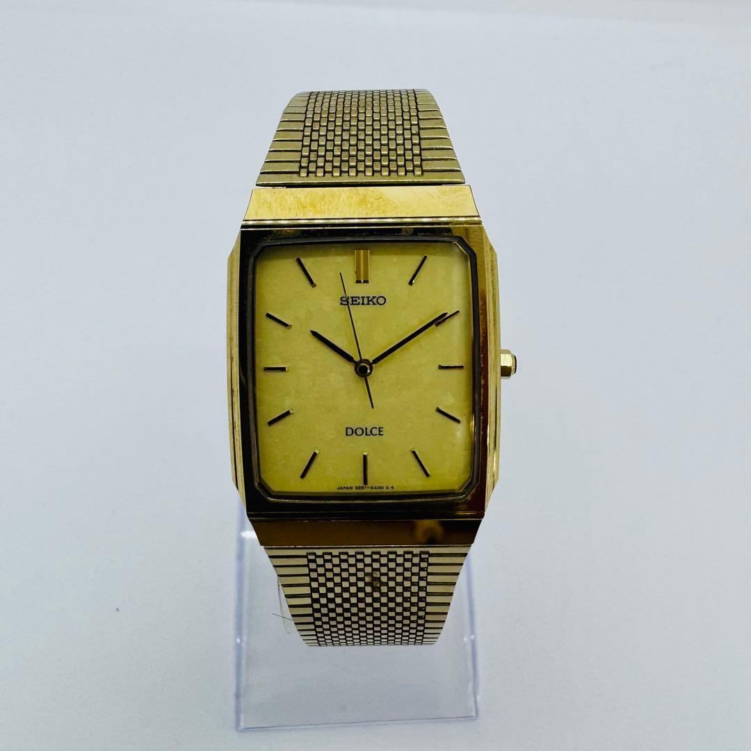 ✨SEIKO✨セイコー✨5E61-5A00✨DOLCE✨ゴールド文字盤✨腕時計✨