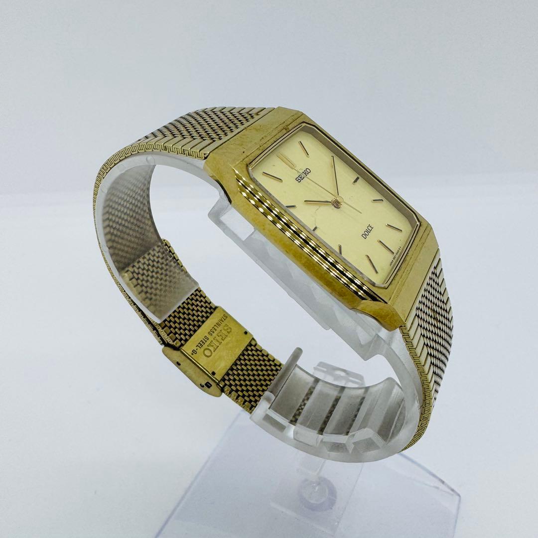 ✨SEIKO✨セイコー✨5E61-5A00✨DOLCE✨ゴールド文字盤✨腕時計✨