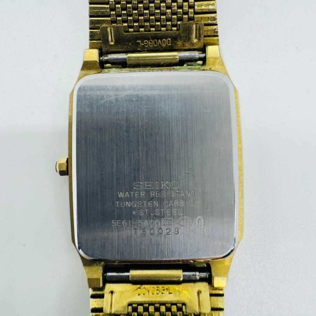 ✨SEIKO✨セイコー✨5E61-5A00✨DOLCE✨ゴールド文字盤✨腕時計✨