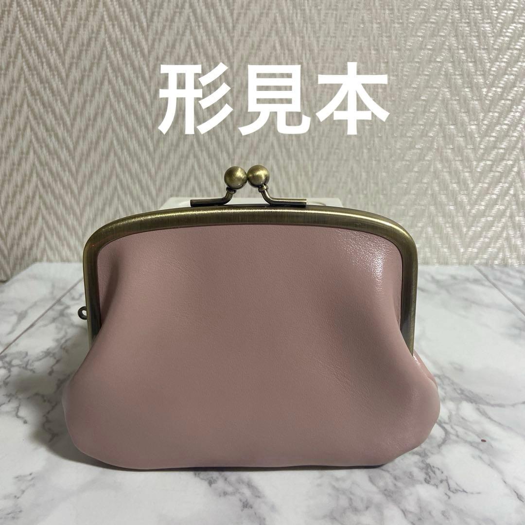 candy　ハンドメイドパイソンの本革親子がま口財布両面各2段ポケット付