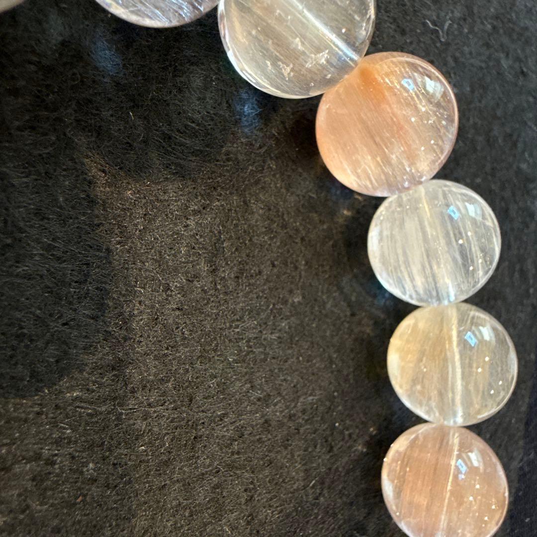 カラフルラビットヘア(高品質)天然石ブレスレット