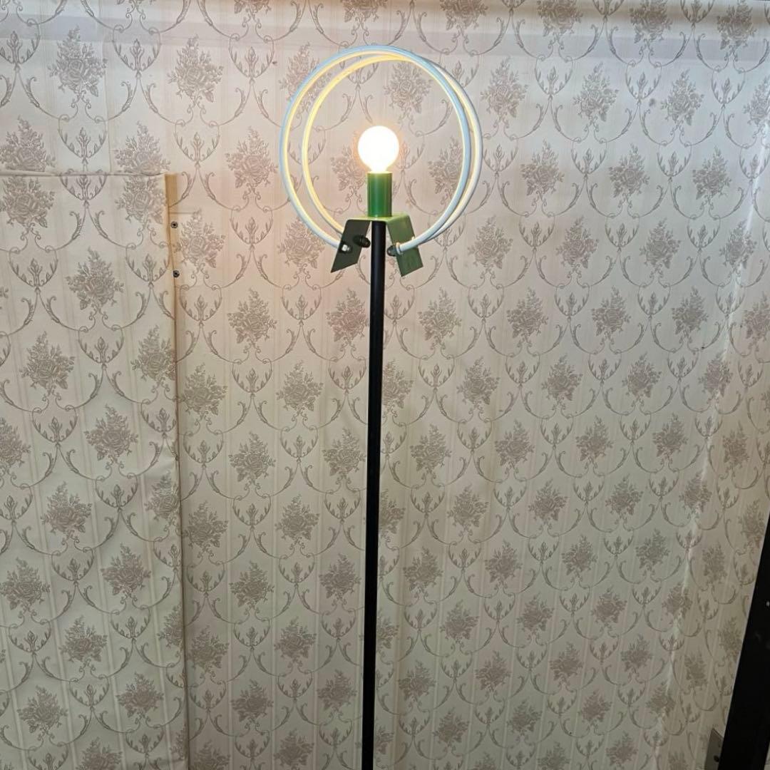 【アンティーク】昭和レトロ 桜井制作所 フロアランプ スタンドライト 古道具