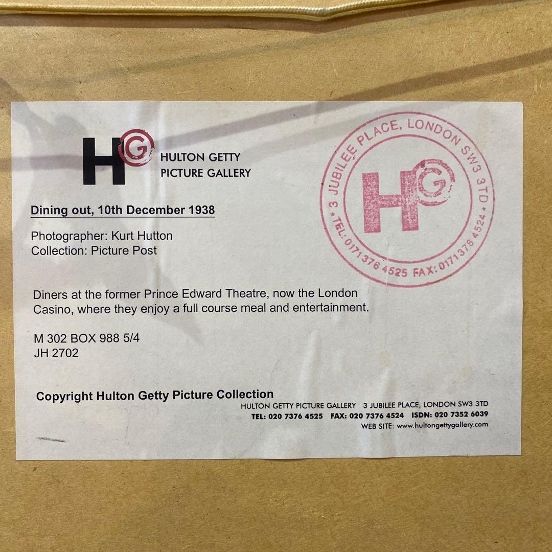 値下げしました‼️ Hutton Dining out 白黒写真