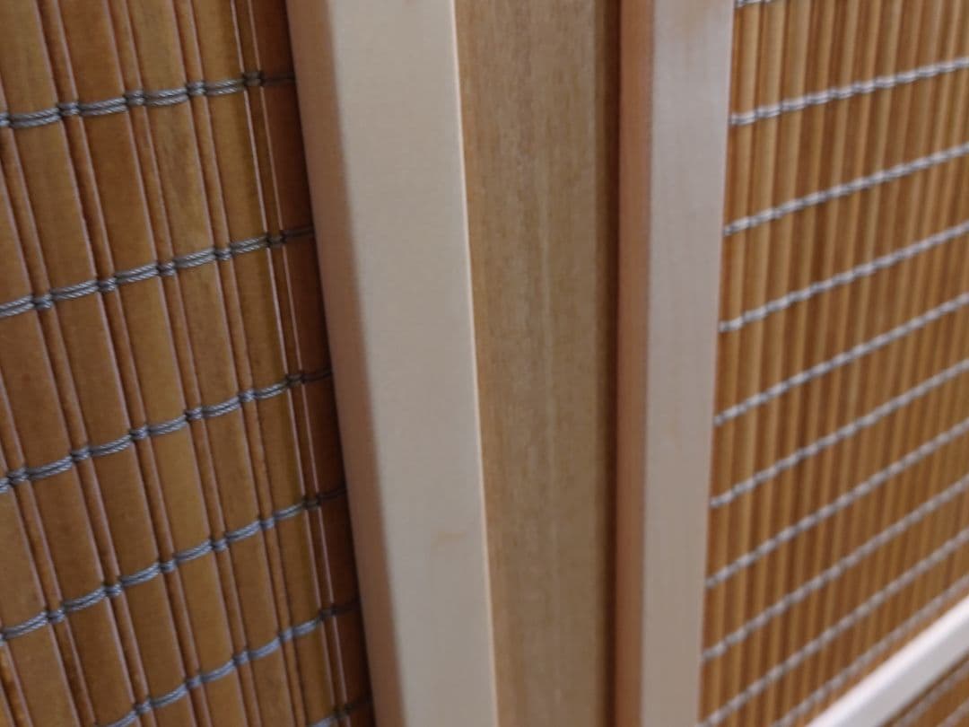 衝立　間仕切り　１枚式簾調パーテーション　フレーム木地仕上げ　アクセント衝立　②