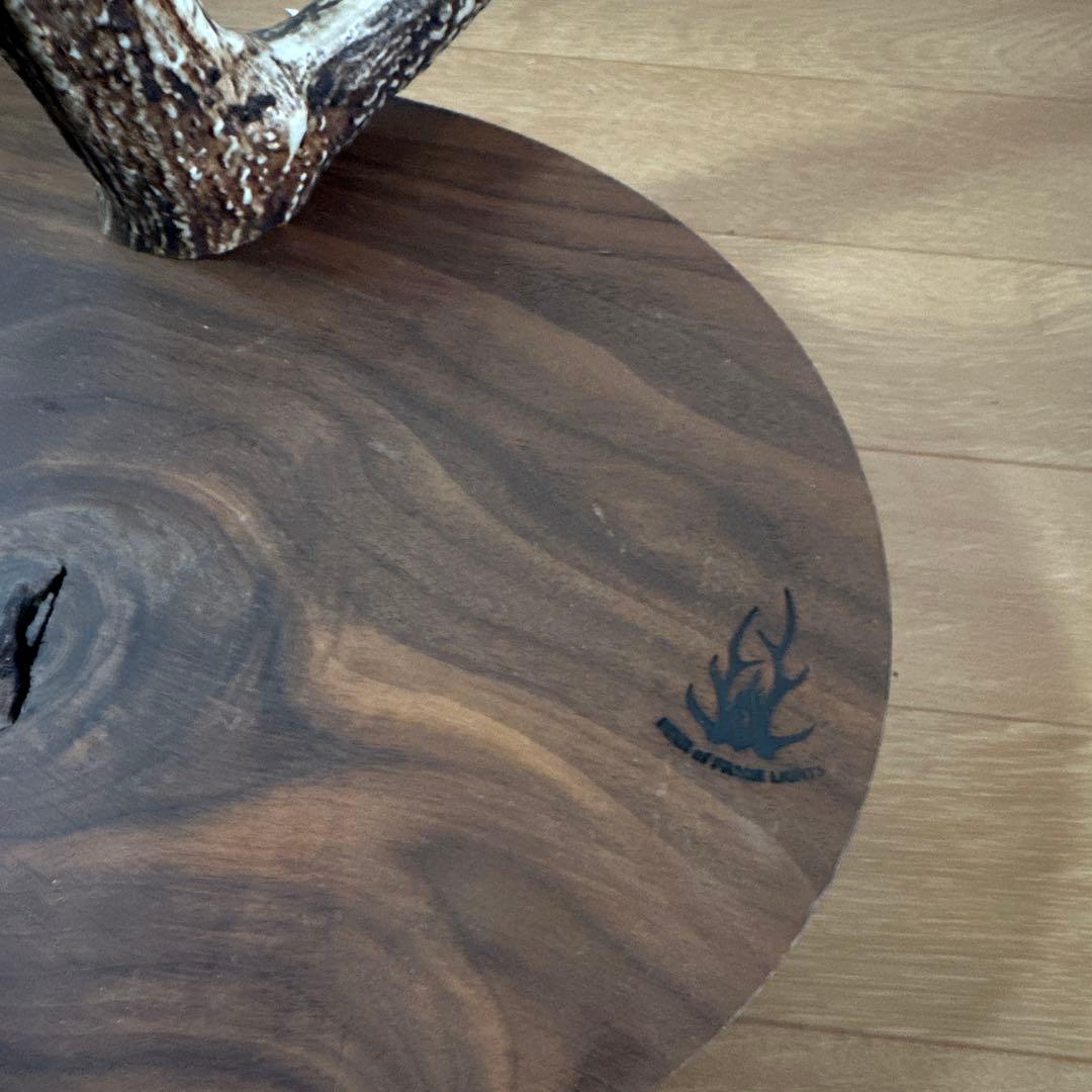 木製 鹿の角 ランプスタンド