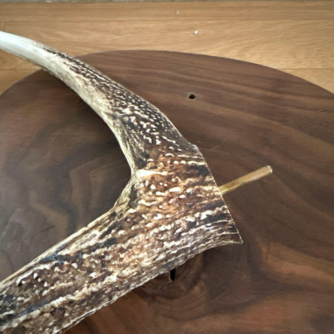 木製 鹿の角 ランプスタンド