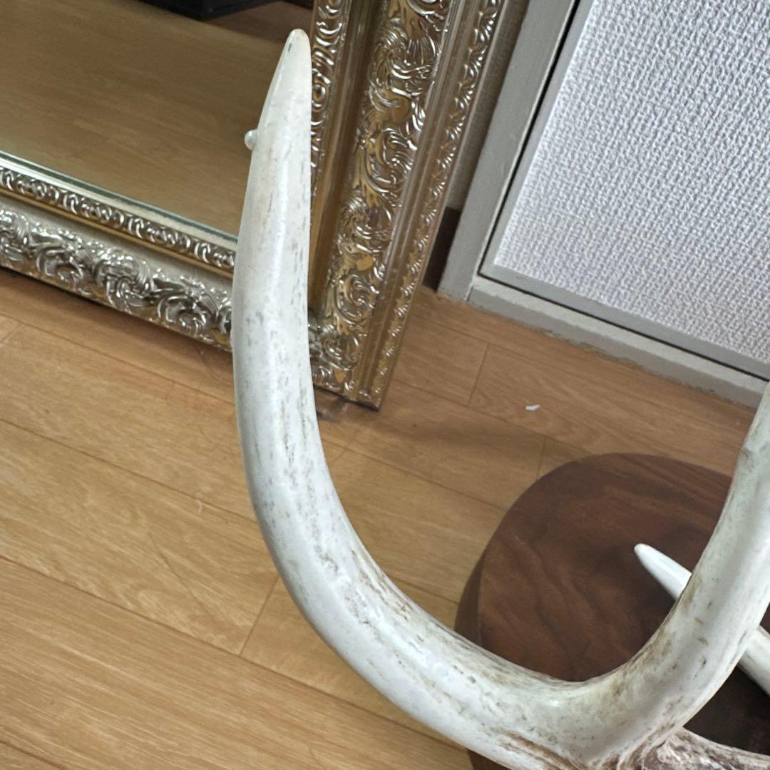 木製 鹿の角 ランプスタンド