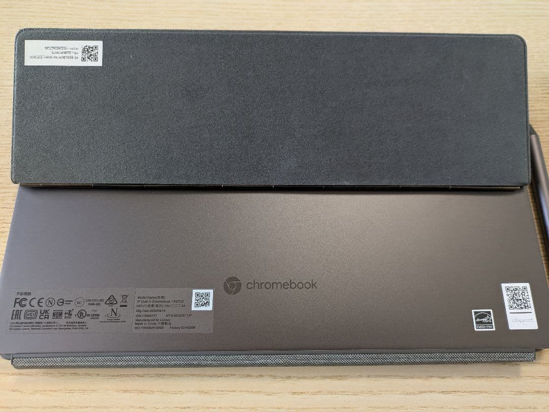 Lenovo Chromebook本体 スタイラスペン付き グレー