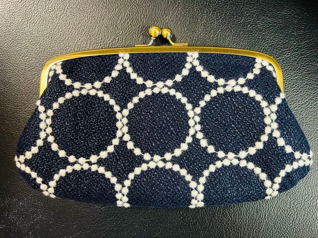 ミナペルホネン　ハンドメイド　がま口長財布