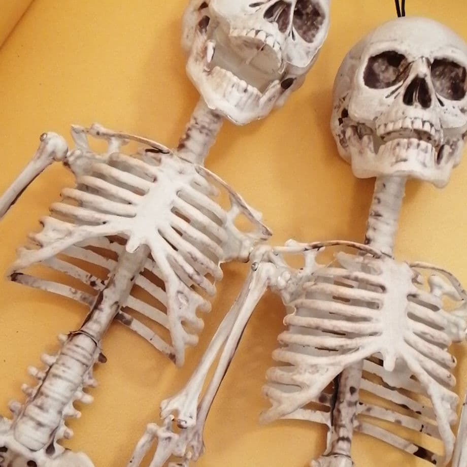 身長約７５センチハロウィーン骸骨オブジェ×2セット