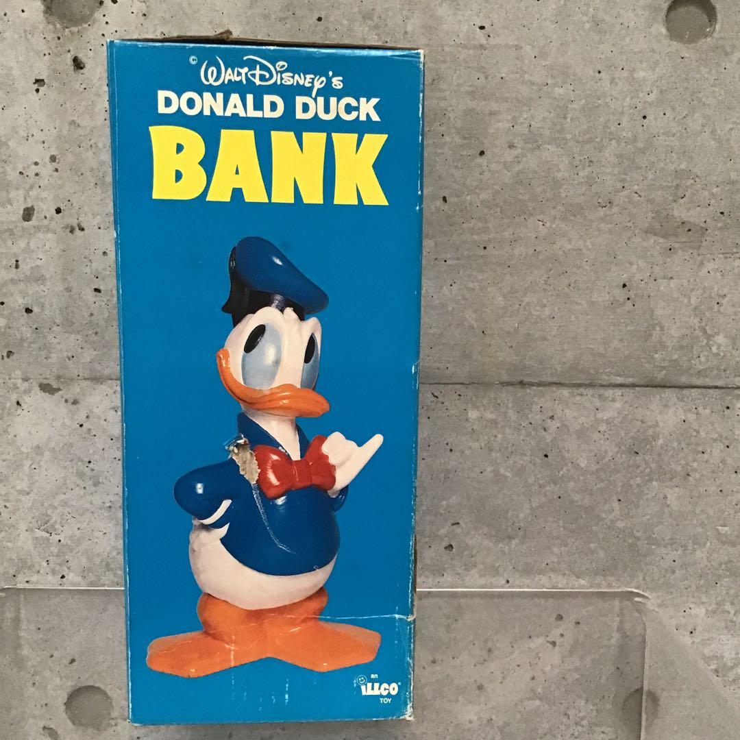 ドナルドダック ビンテージ ソフビ貯金箱 箱付き 未使用品