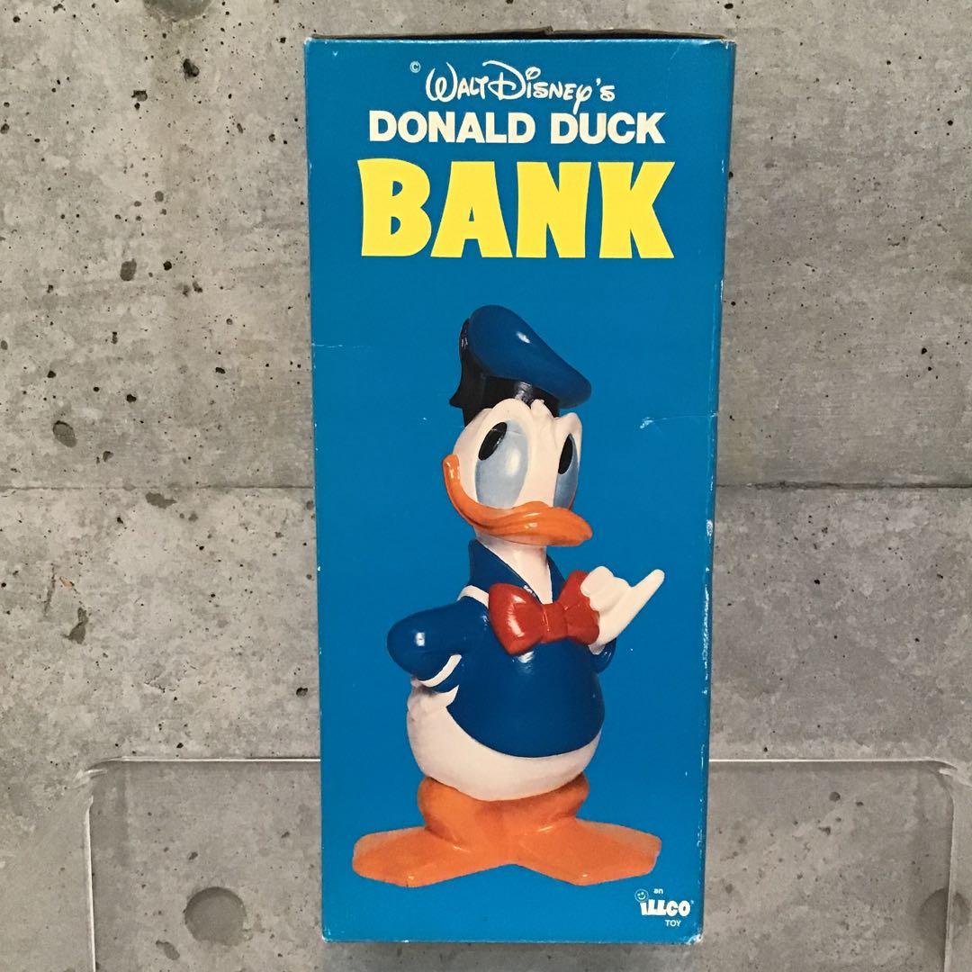 ドナルドダック ビンテージ ソフビ貯金箱 箱付き 未使用品