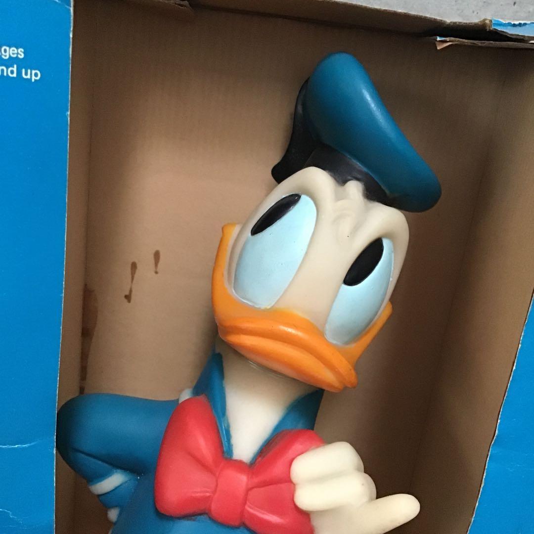 ドナルドダック ビンテージ ソフビ貯金箱 箱付き 未使用品