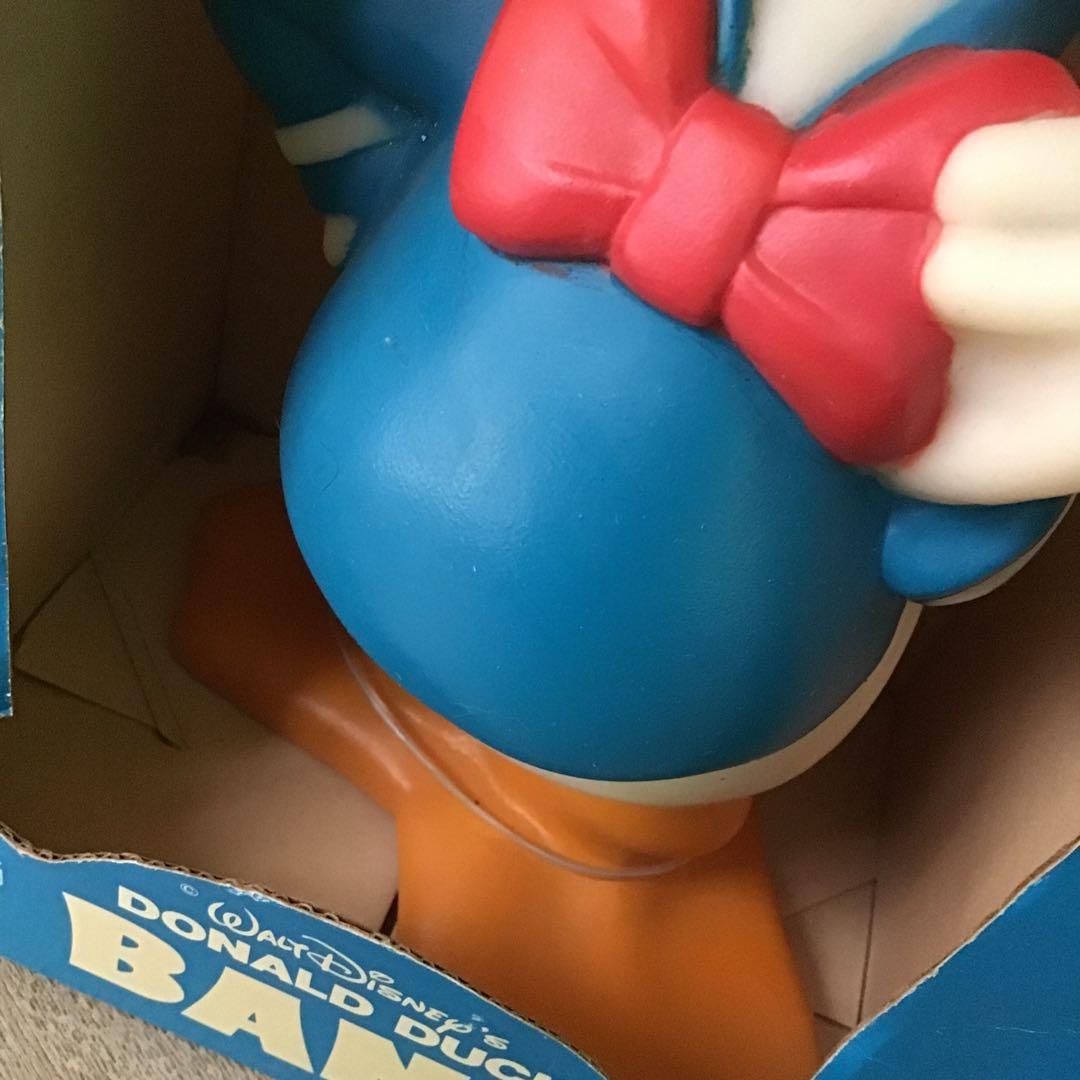 ドナルドダック ビンテージ ソフビ貯金箱 箱付き 未使用品