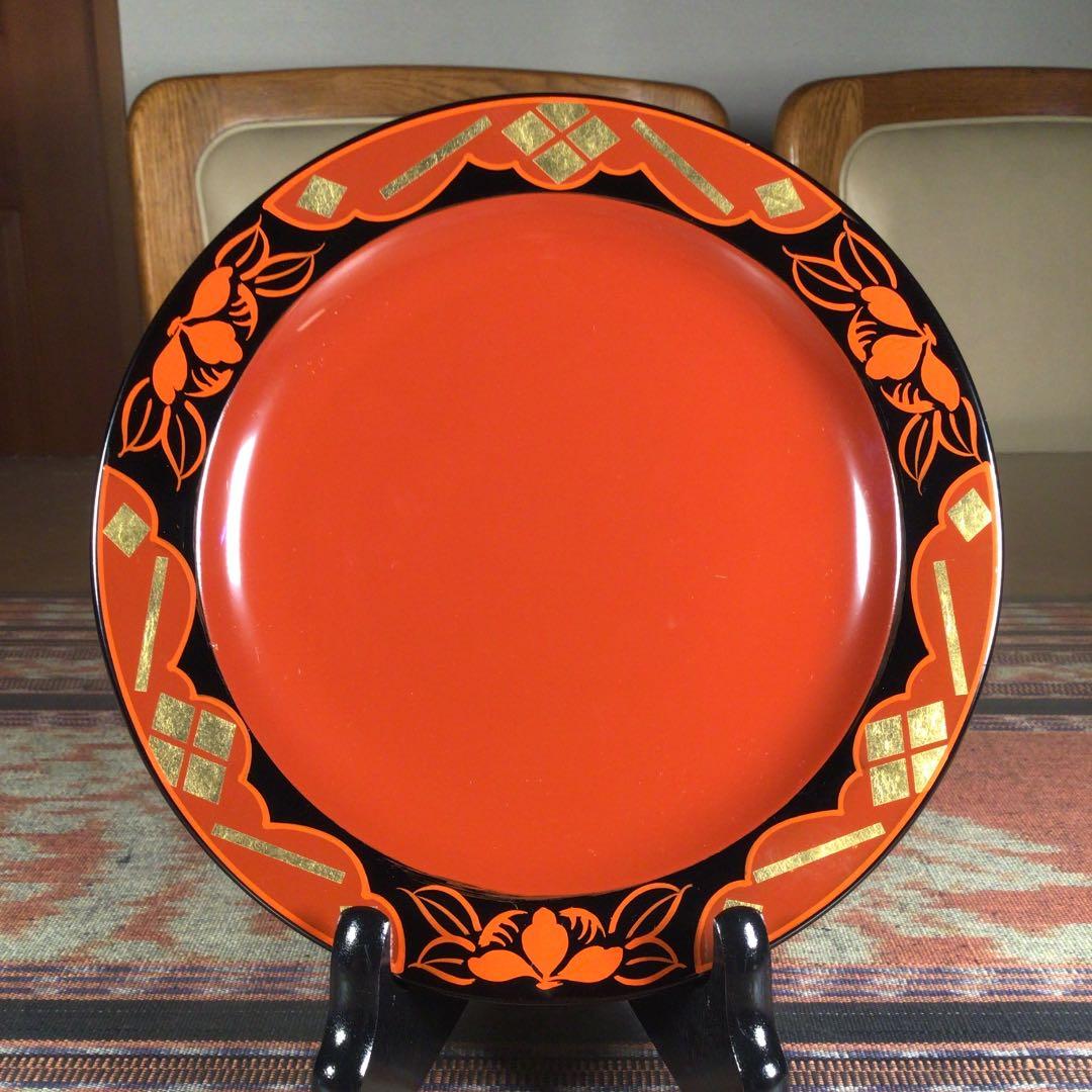 『決算うー特価』　秀衡塗　翁知屋　(おおちや)　『翁皿』　大きめ　中皿　5枚