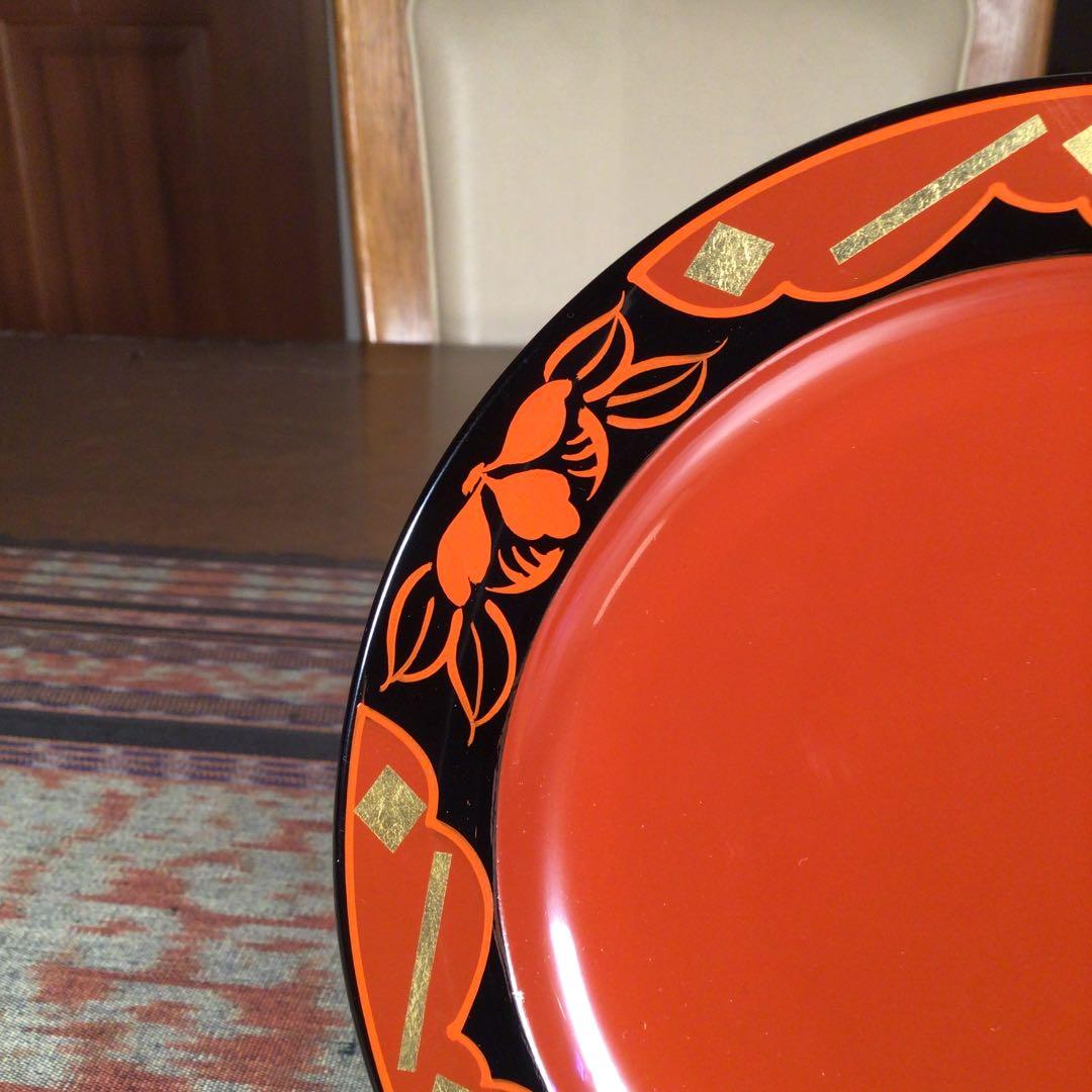 『決算うー特価』　秀衡塗　翁知屋　(おおちや)　『翁皿』　大きめ　中皿　5枚