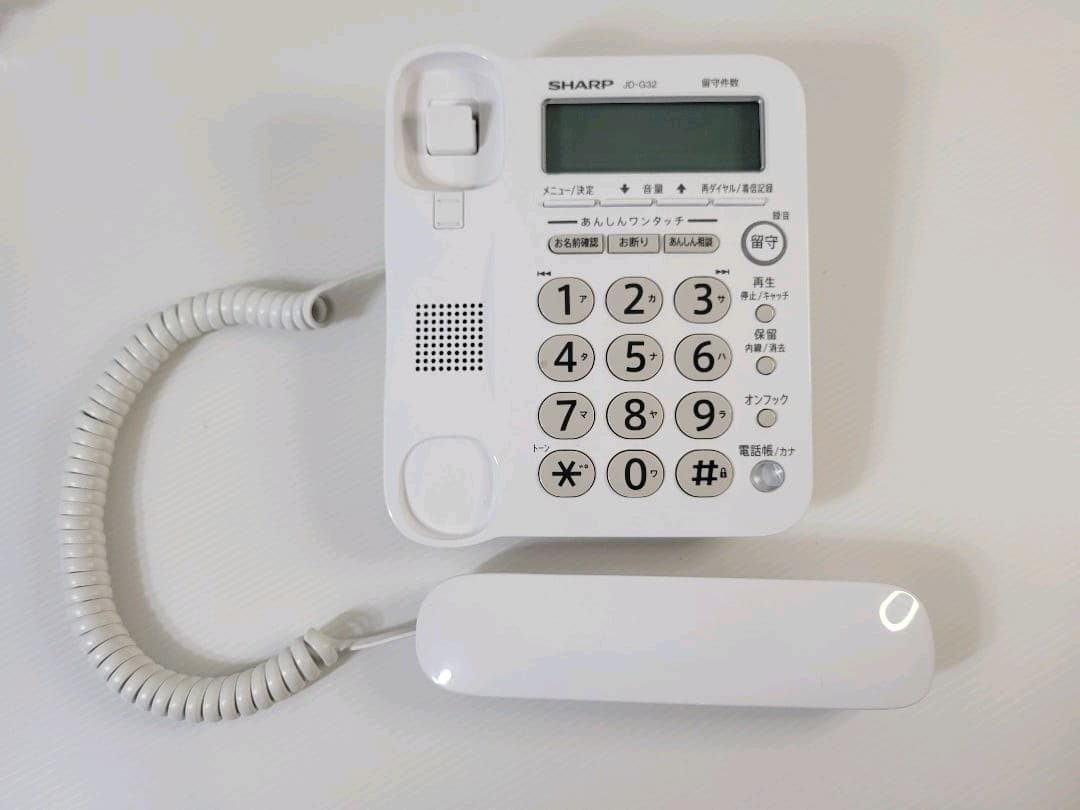 シャープ 電話機 コードレス 子機1台 JD-G32CL【美品】