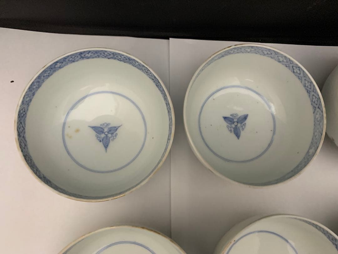 伊万里　色絵金彩　蓋付碗　8客　飯茶碗　時代　器