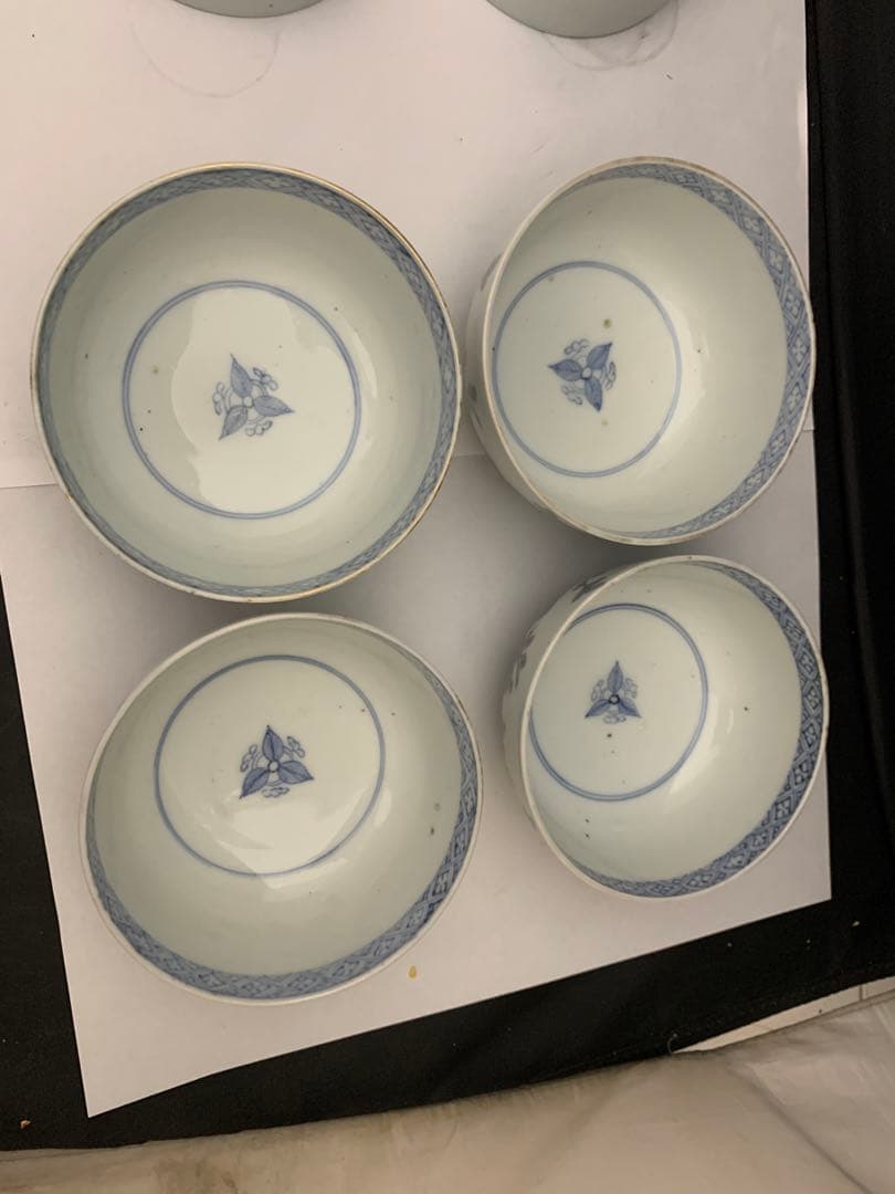 伊万里　色絵金彩　蓋付碗　8客　飯茶碗　時代　器