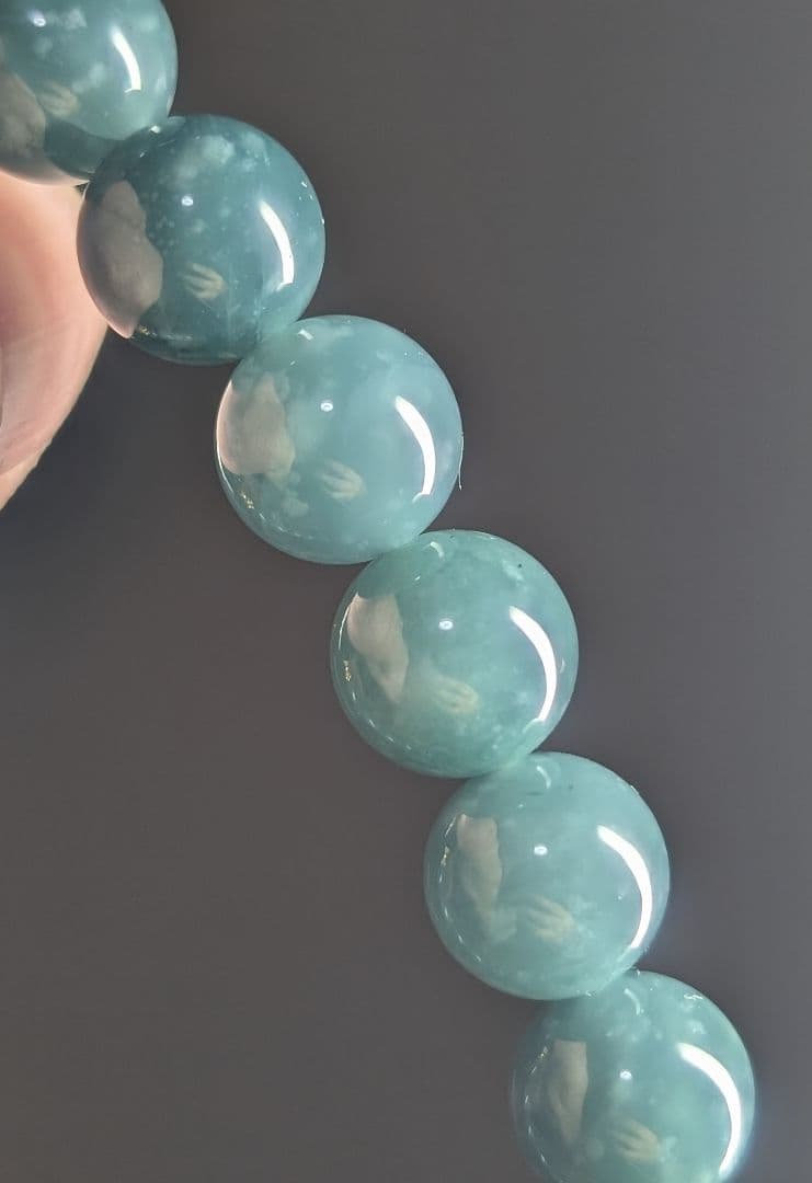 美麗レッドアンバー牡丹彫り☓グアテマラ産翡翠☓ヘソナイトガーネットデザブレ