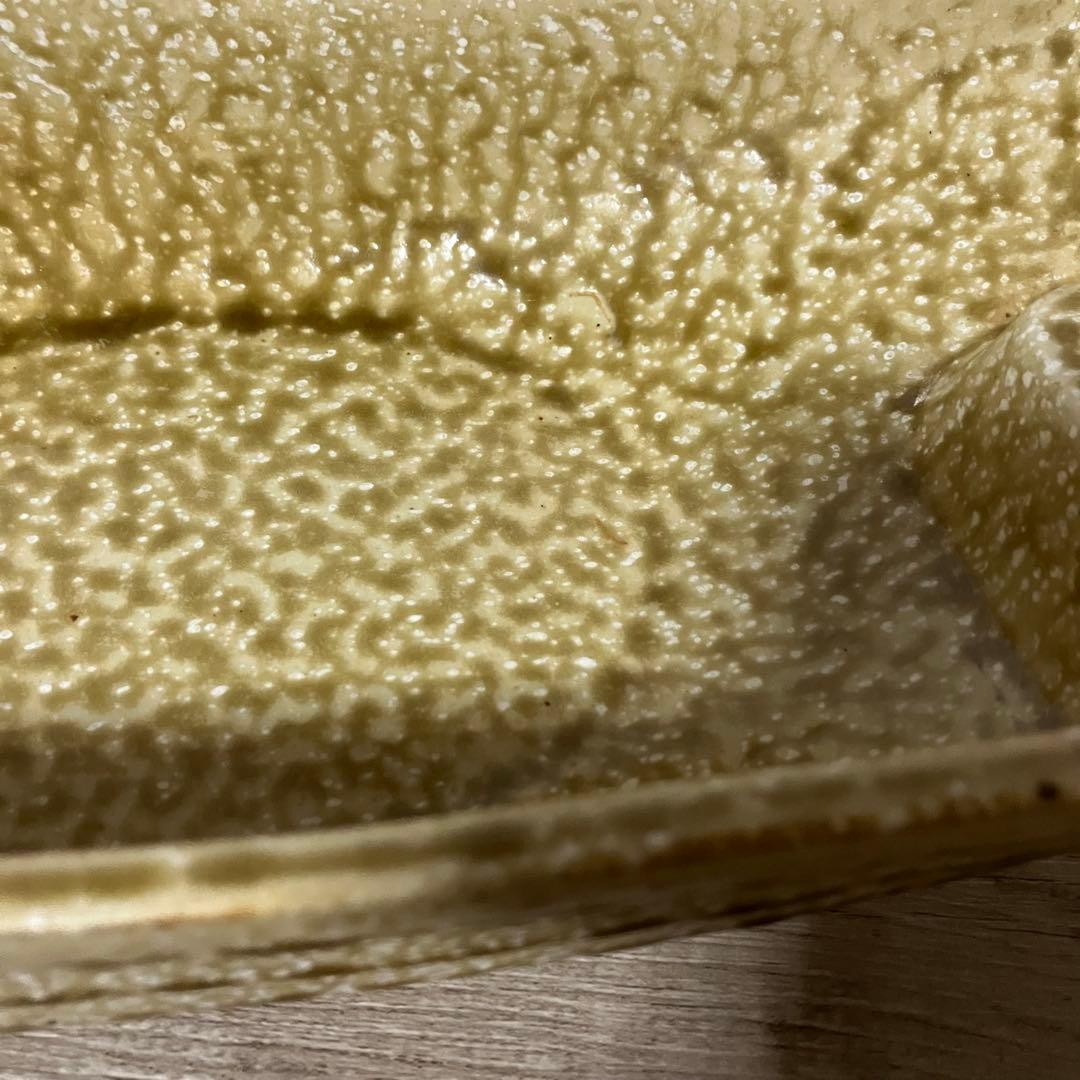 D-壁【極美品】水盤 花器 陶器 変形 船型 モダン 生け花 華道 自由花