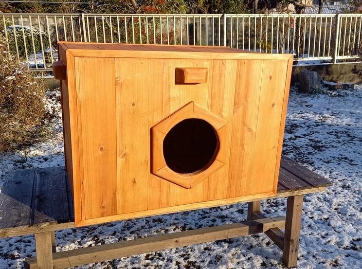 柿渋塗ネコのくつろぎボックス