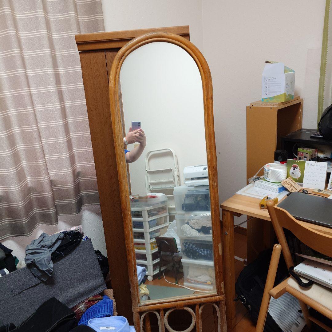 鏡　姿見　立て掛け　アンティーク　ナチュラル　おしゃれ