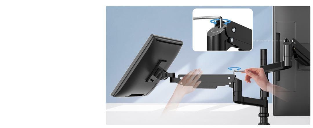 モニターアーム デュアル 上下2画面 17～4 9インチ対応 耐荷重2～20kg