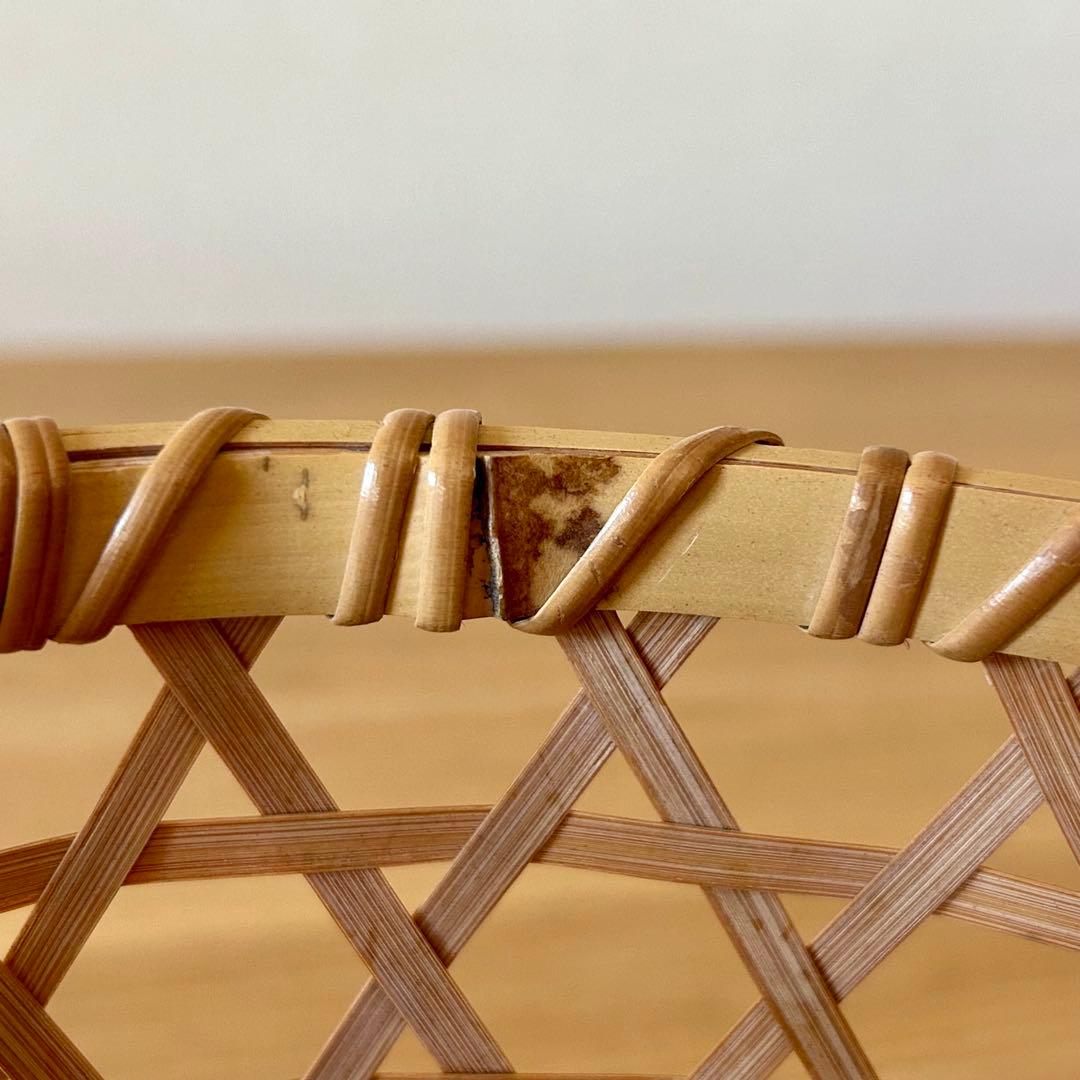 竹細工 竹籠 りんご籠 六つ目編み