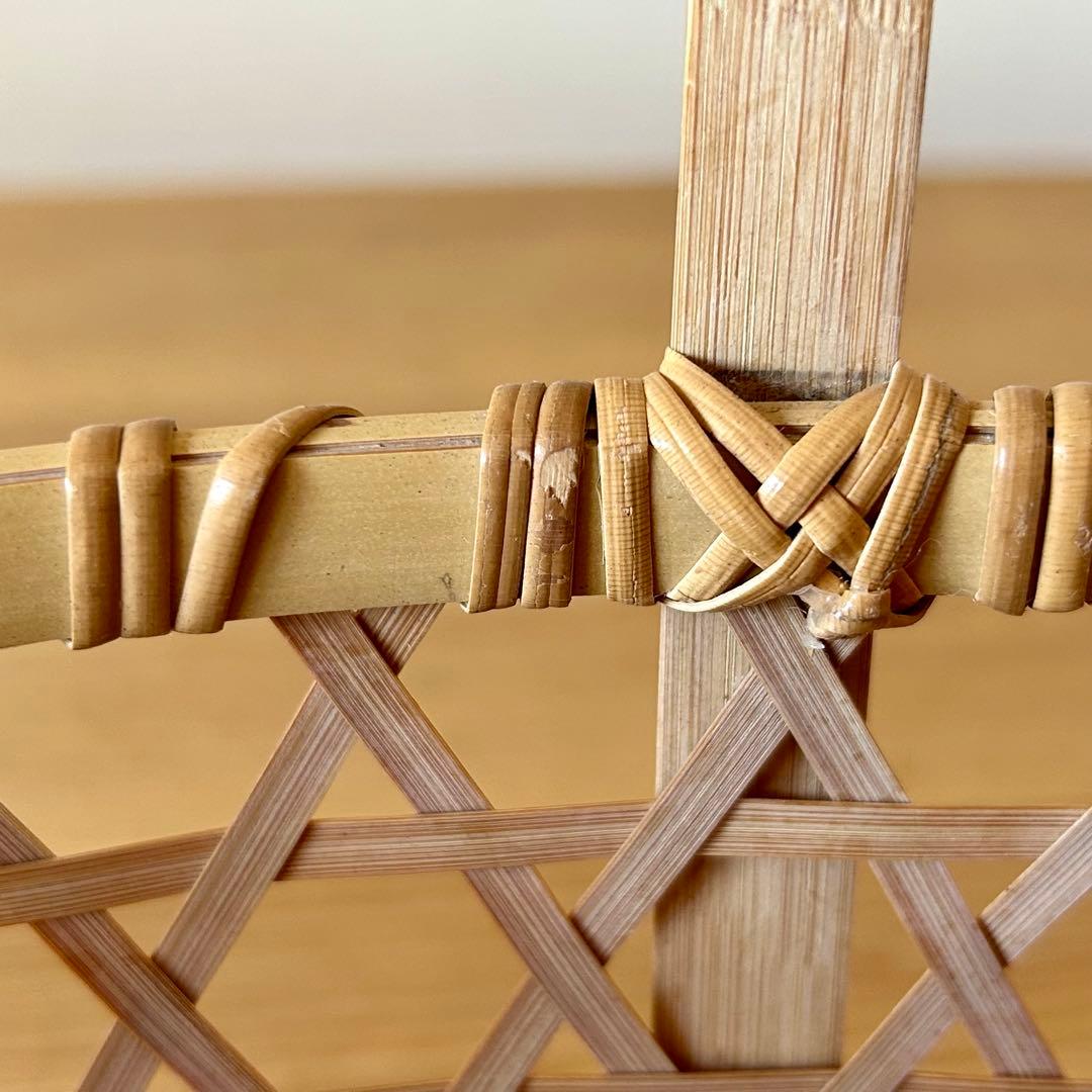 竹細工 竹籠 りんご籠 六つ目編み