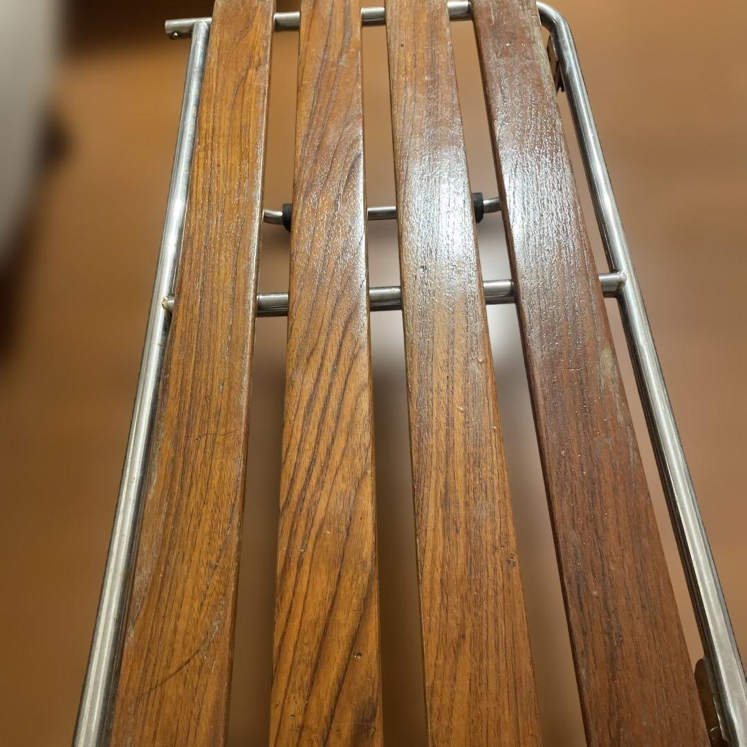 ヴィンテージ　折りたたみ式　アウトドアテーブル　センター 船用　ベンチ　キャンプ