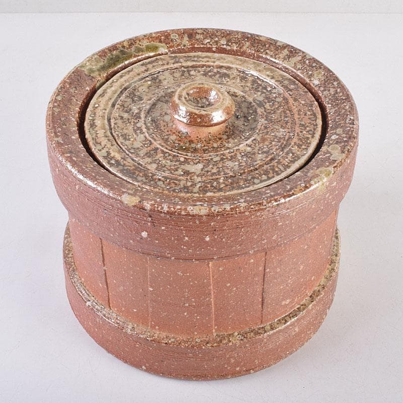 茶道具　古来窯　四世　上田直方作　水指　堀内宗完(兼中斎)極め箱　M　R8885