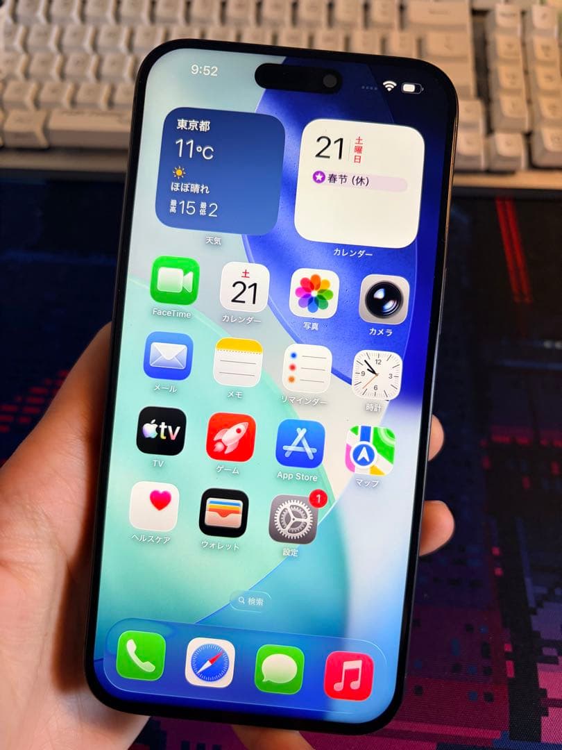 極美品iPhone15Promax 256G/US/100%/物理SIM