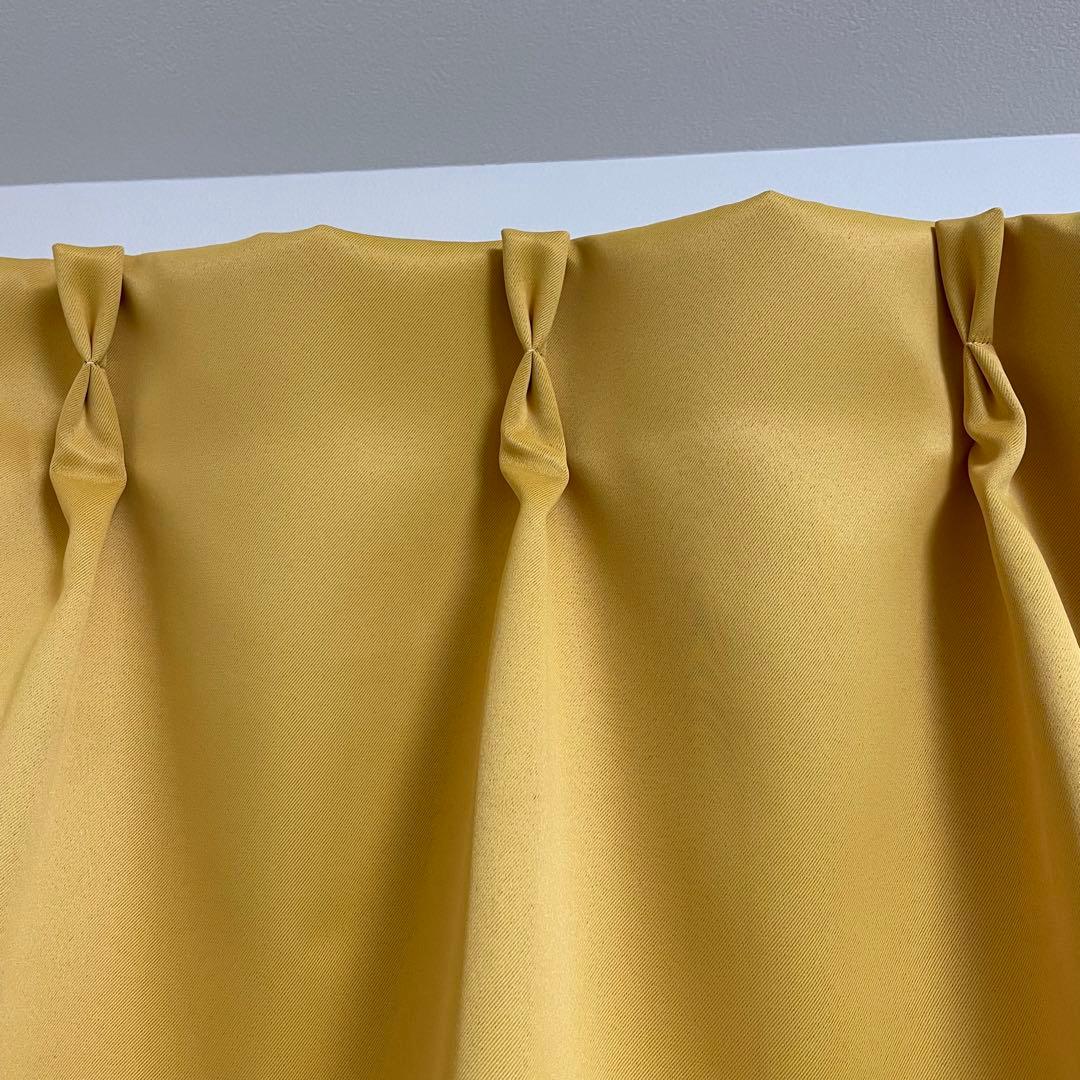 ★美品★ 日本製　1級遮光カーテン　イエロー　100cm 110cm