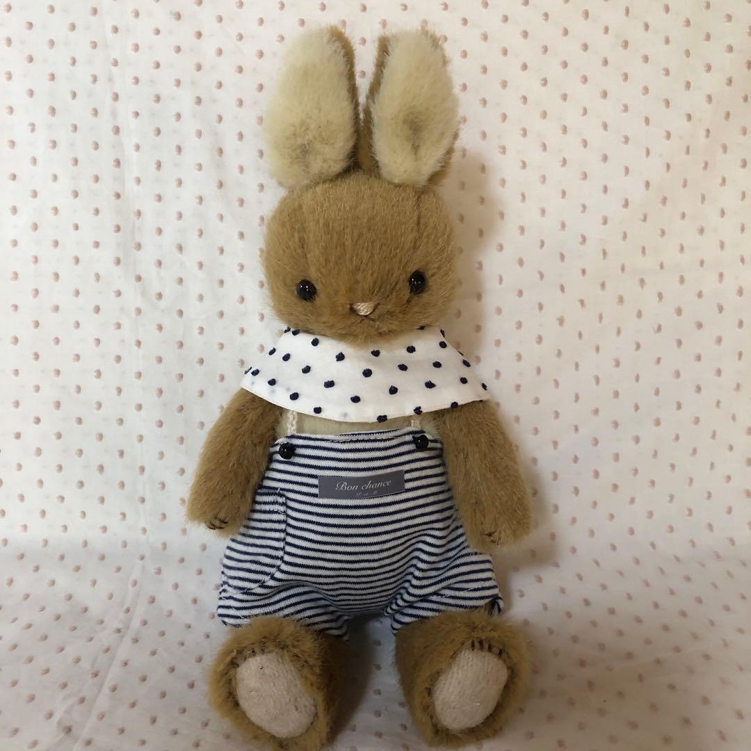 ハンドメイド　ブラウンうさぎくんの夏休み　うさぎのぬいぐるみ