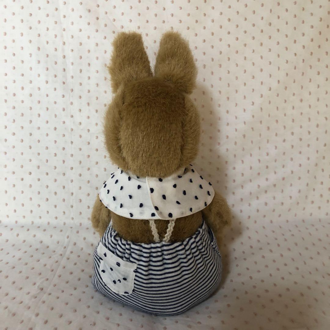 ハンドメイド　ブラウンうさぎくんの夏休み　うさぎのぬいぐるみ