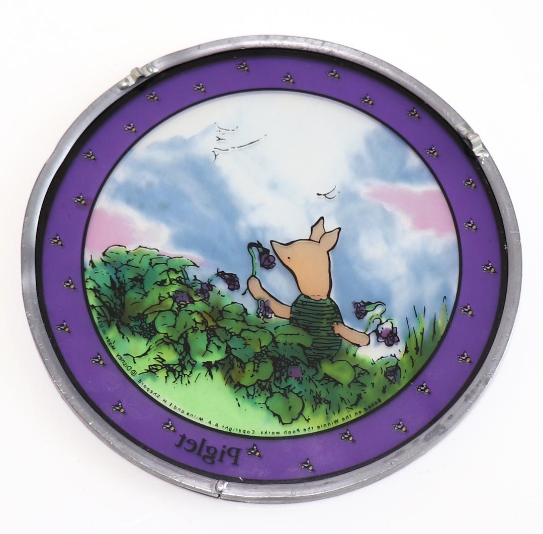 くまのプーさん ピグレット ディズニー公式ヴィンテージステンドグラス シェパード