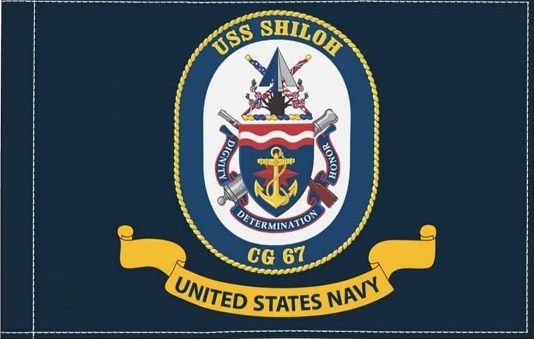 【★非常レア★米軍放出品】USS CG67 SHILOH船マーク付きブランケット