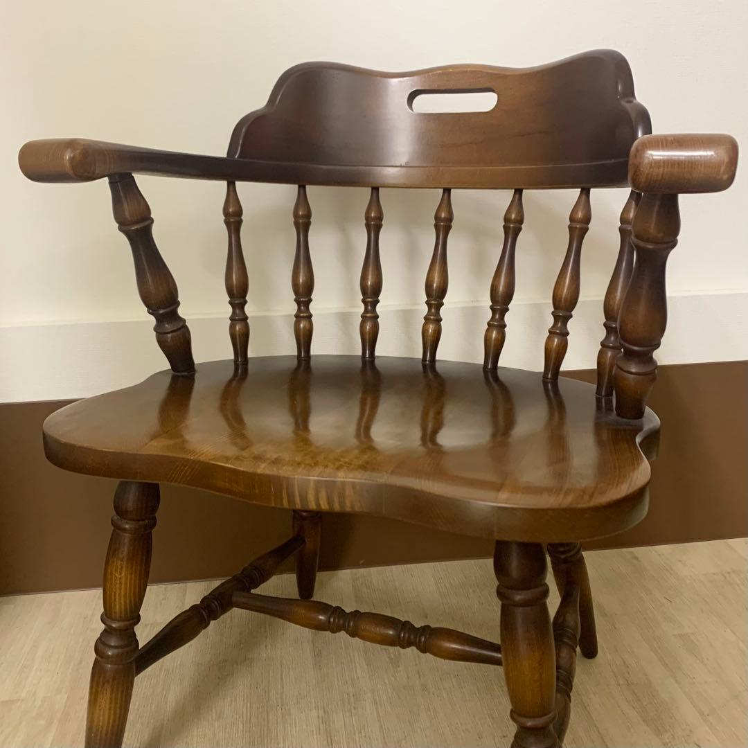 ④HIDA 飛騨産業 キツツキ 穂高 アームチェア ウインザーチェア