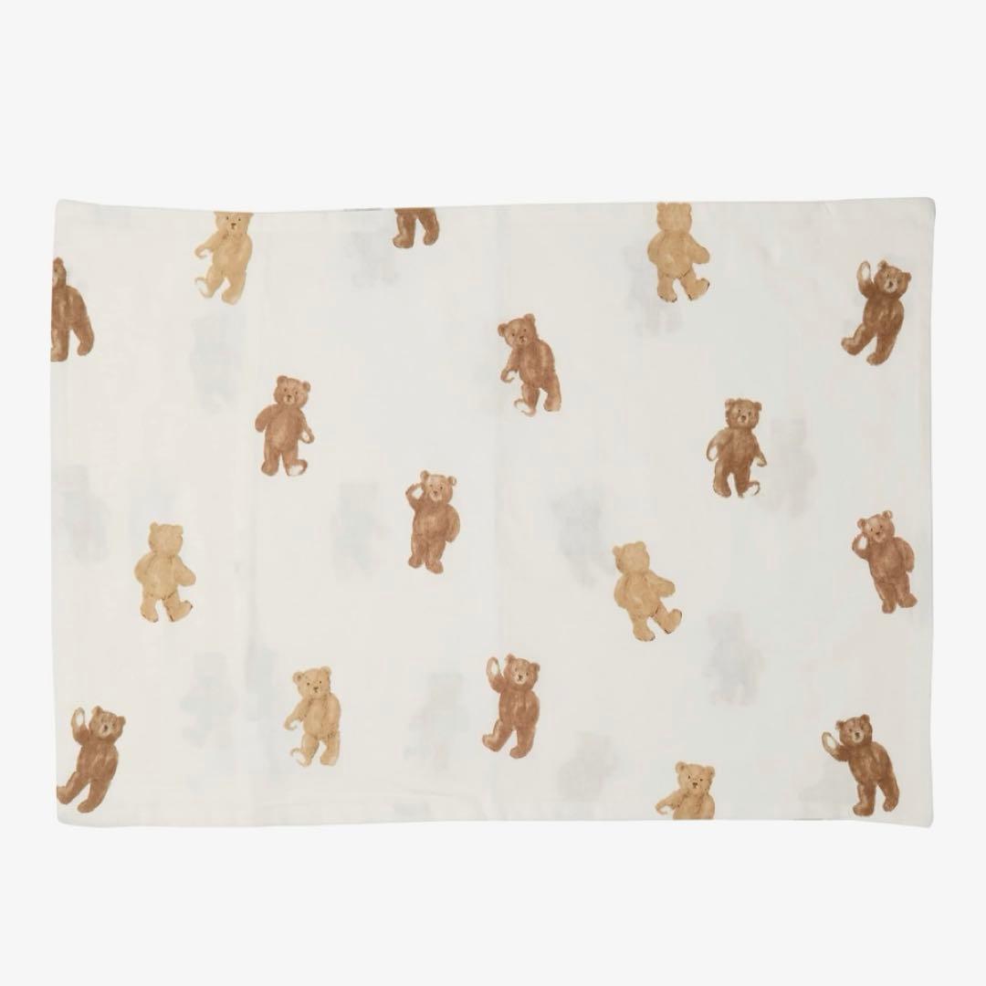 ジェラートピケ 布団カバー 3点セット ベア柄 シングル 綿100% 寝具