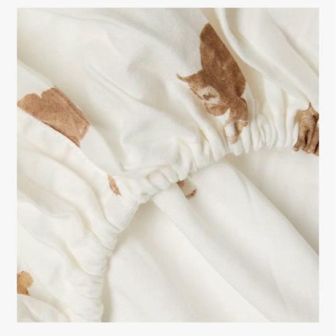 ジェラートピケ 布団カバー 3点セット ベア柄 シングル 綿100% 寝具