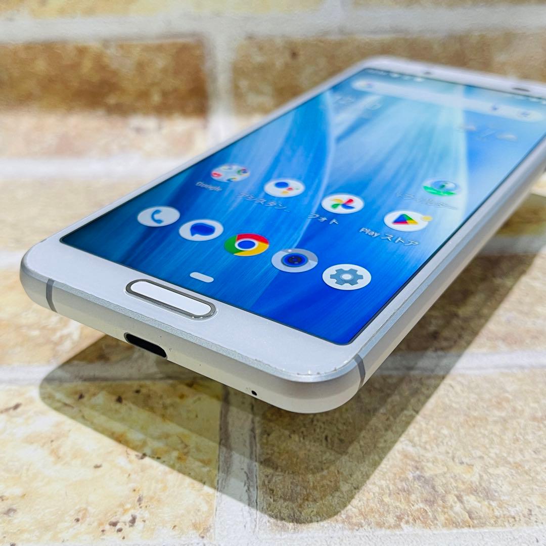 SIMフリー AQUOS sense3 128GB シルバーホワイト 電池良好