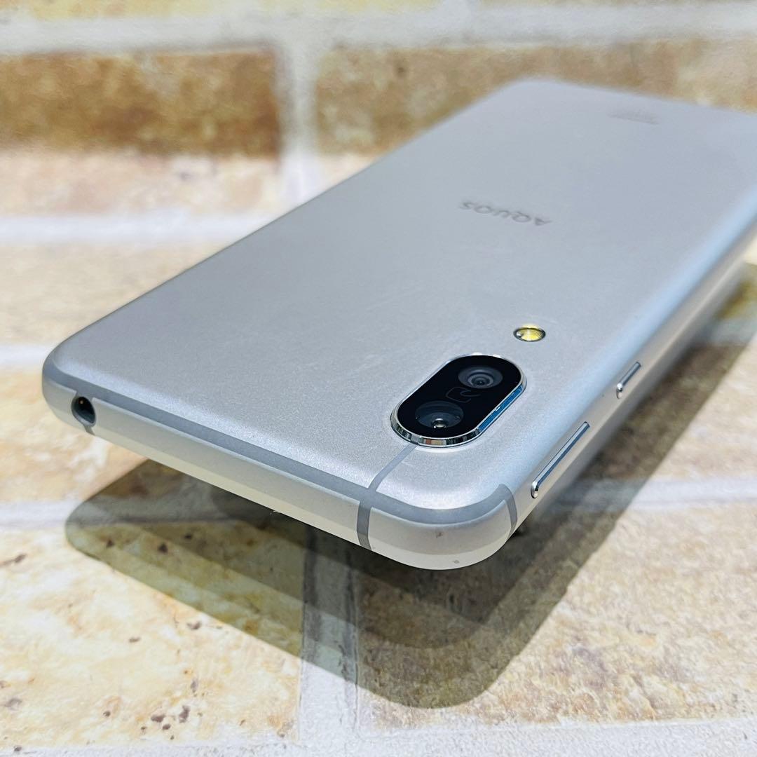 SIMフリー AQUOS sense3 128GB シルバーホワイト 電池良好