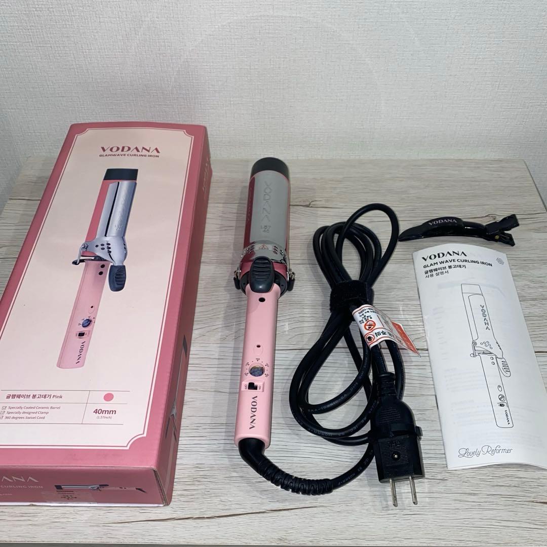 VODANA グラムウェーブカーリングアイロン コテ　40mm pink