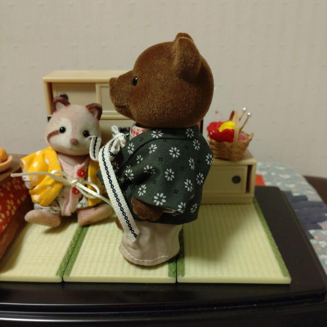 シルバニアファミリーサイズ☆ブラウンくまのお父さん用はんてん