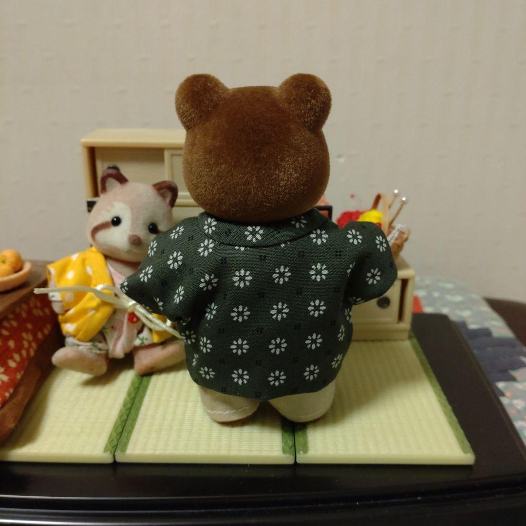 シルバニアファミリーサイズ☆ブラウンくまのお父さん用はんてん