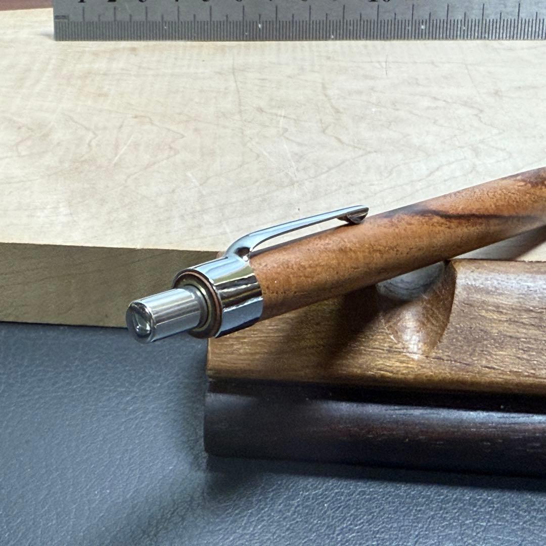 110山梨　木製シャーペン　強低重心テーパー　真鍮