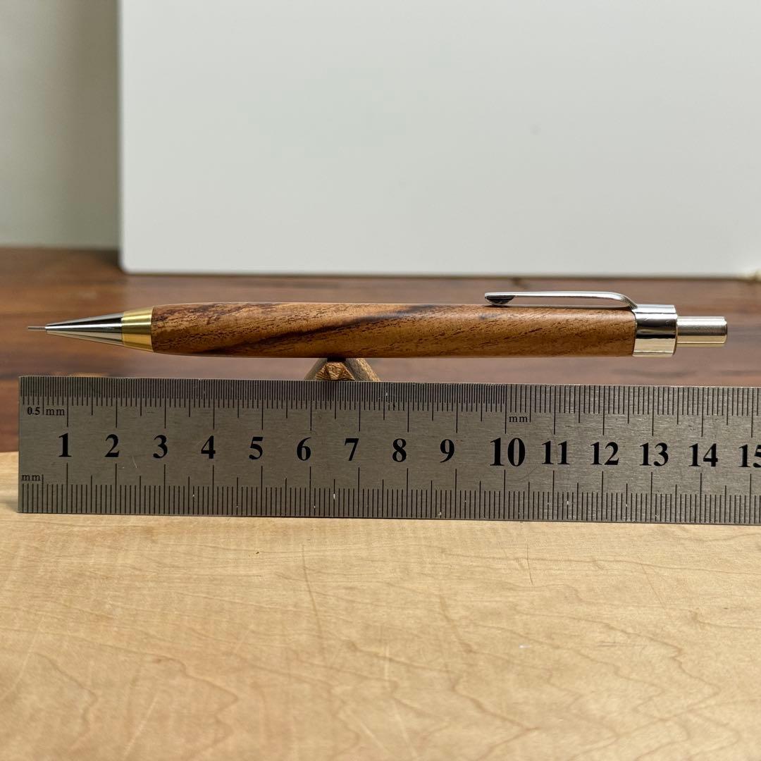 110山梨　木製シャーペン　強低重心テーパー　真鍮